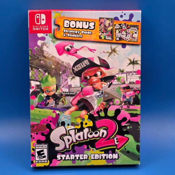 Nintendo switch Splatoon 2 Game Starter Edition With BONUS Strategy Guide (NEW)